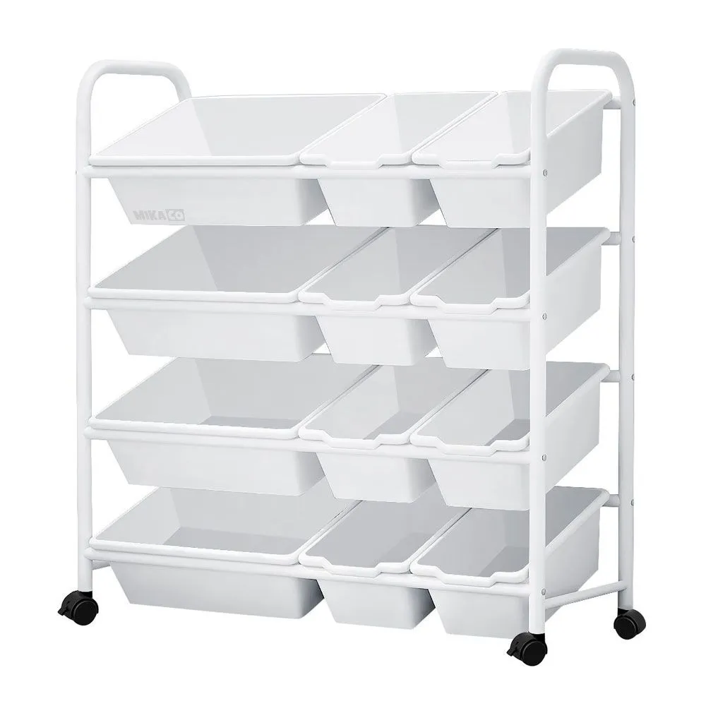 MIkaco Home Storage Rack - 12 Storage Bins for kids toy organizer