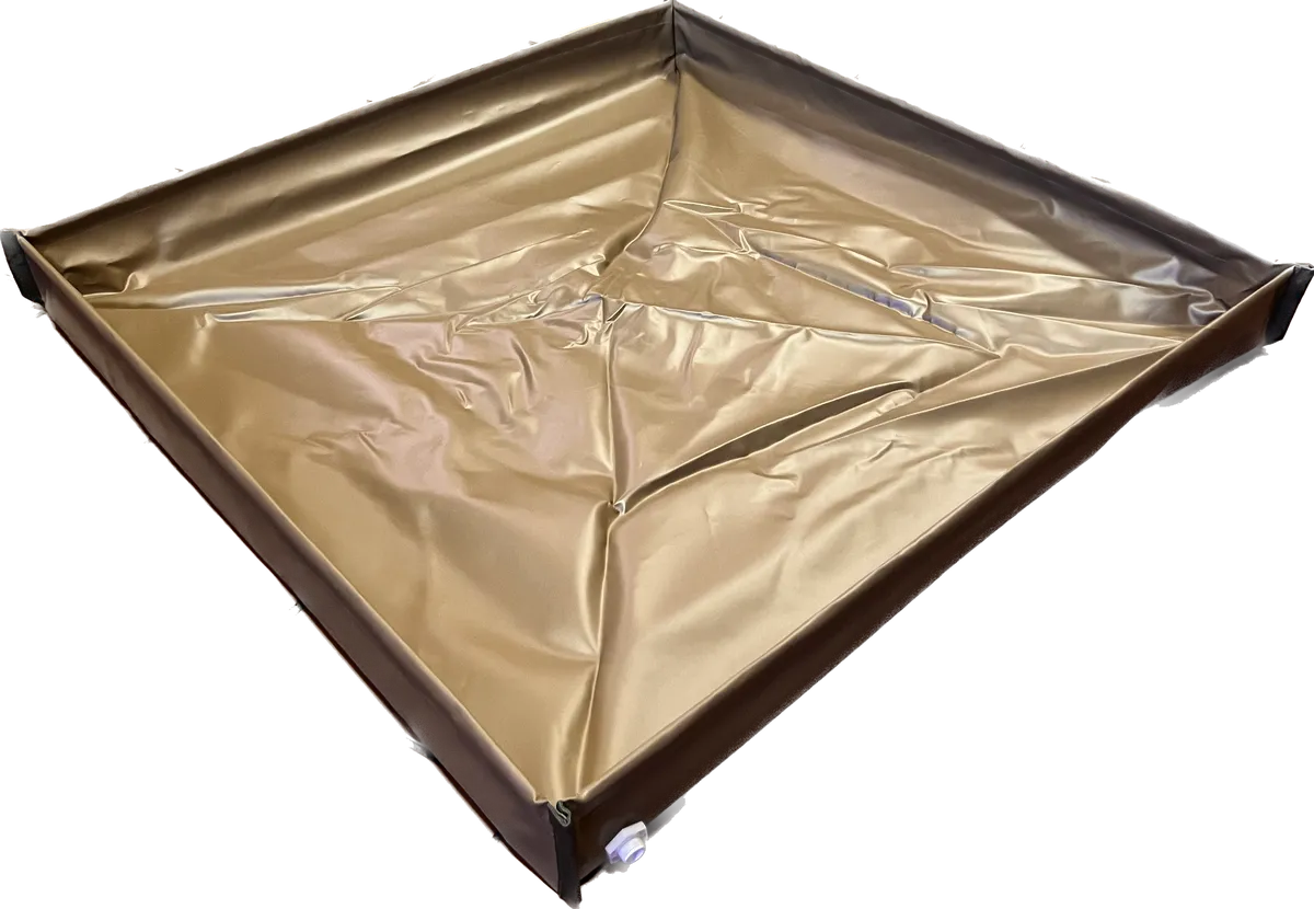 Portable Camping Shower Tray Large - Brown