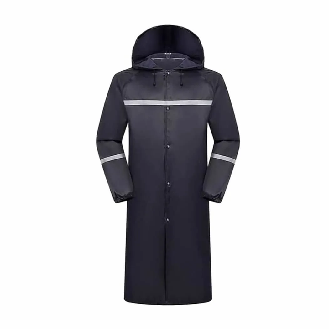 Rain Coats with Hoods,Reusable Waterproof Long Rain Jacket,Reflective