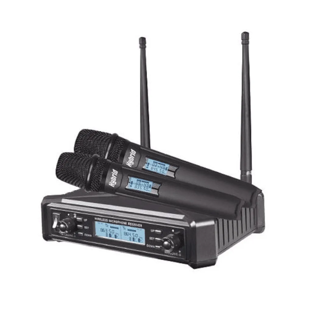 Hybrid U-Dv M Dual Handheld Cordless Mic System - Metal