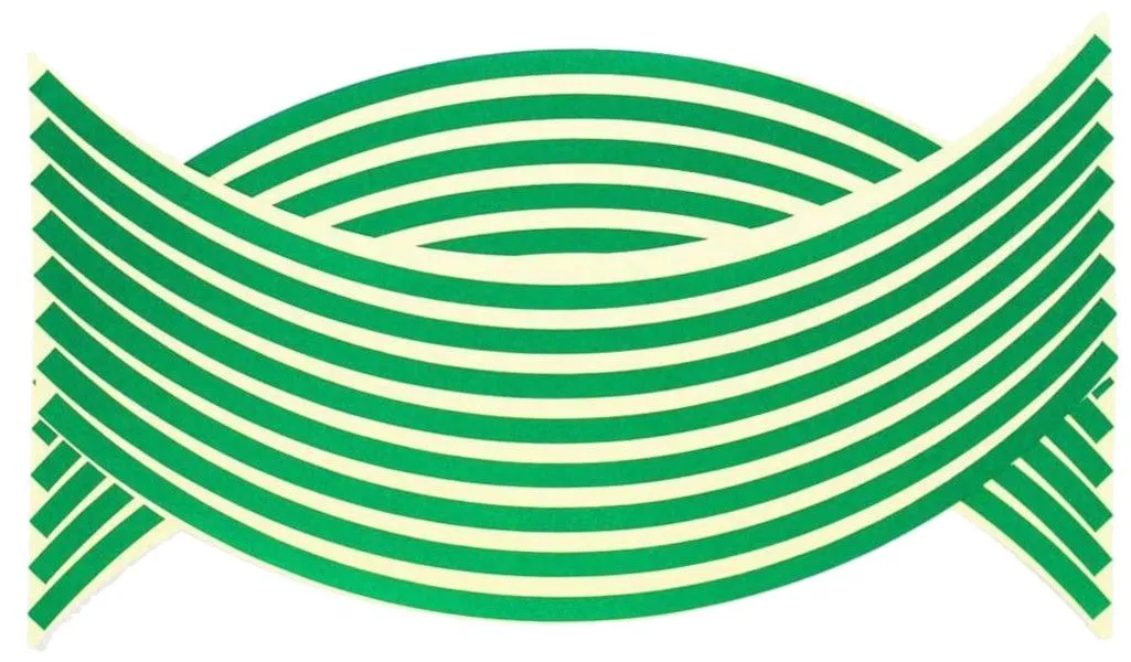 17-inch Motorcycle Rim Tape Sticker - Green