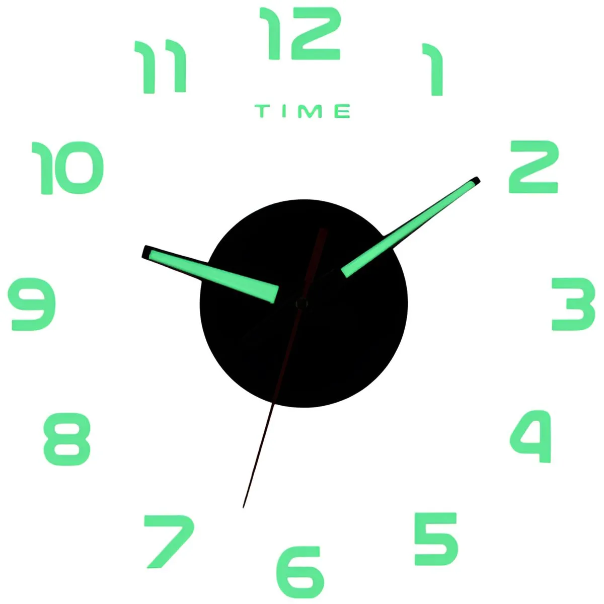 3D Wall Sticker Wall Clock Modern Art Design Diy Fashion - Luminous
