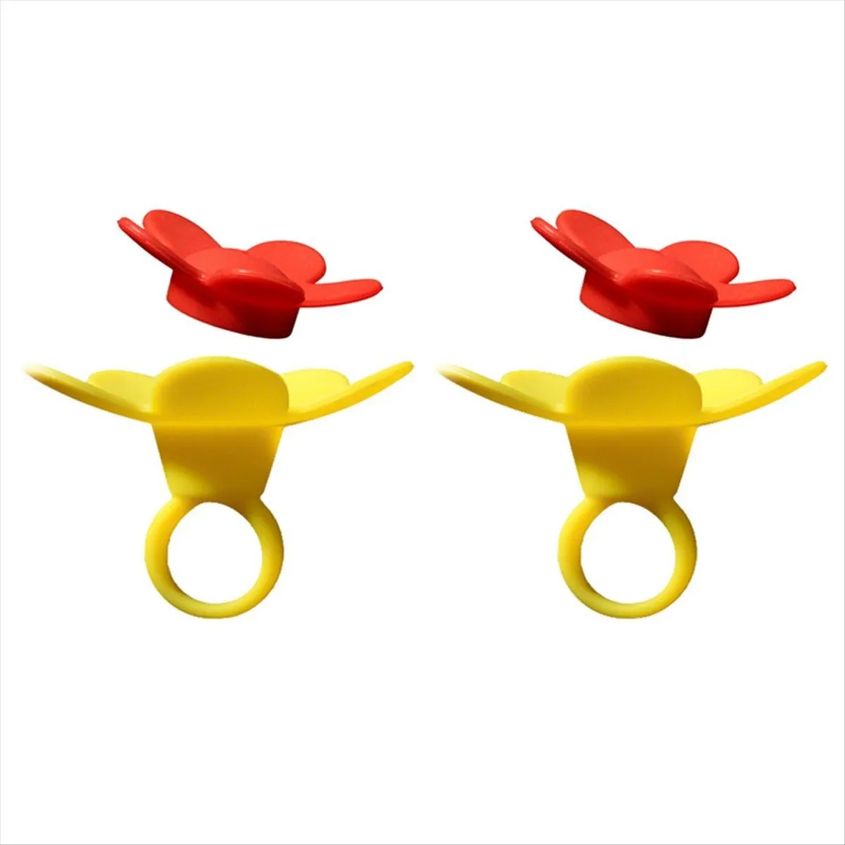2 Pieces Bird Hand Feeder with Flower Bird Wrist Feeder