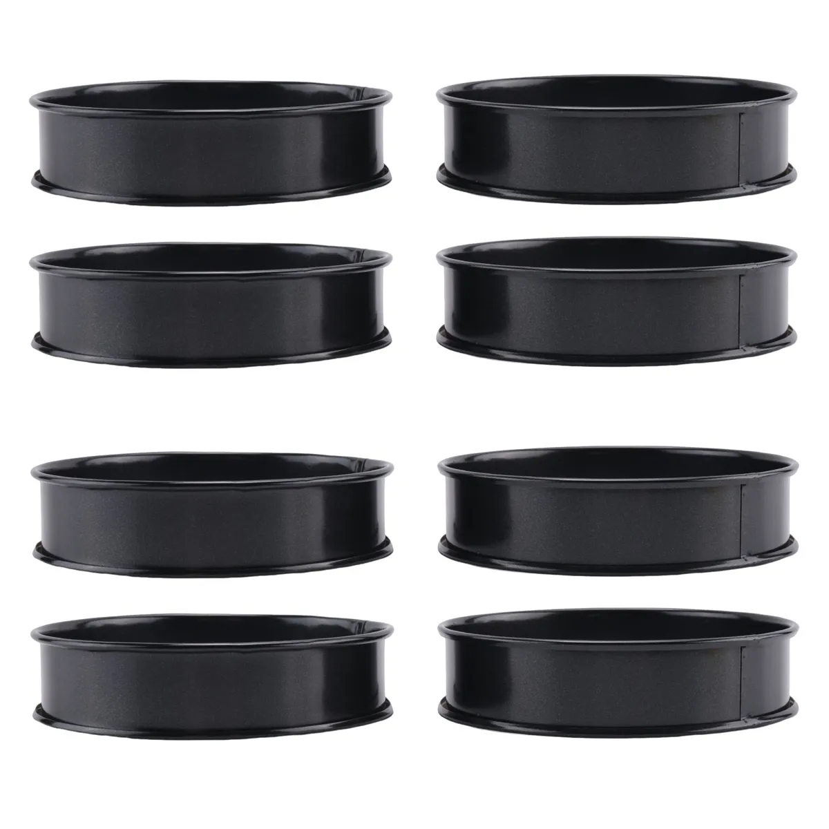 8Pcs Crumpet Rings Nonstick English Muffin Rings 4Inch For Baking