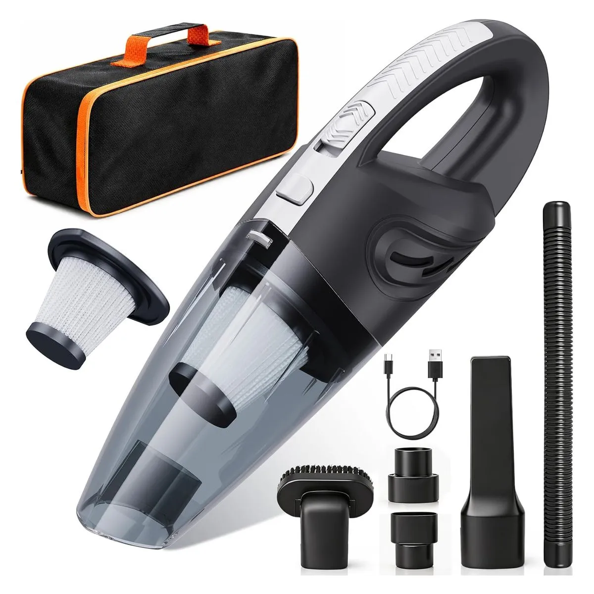 Cordless Handheld Car Vacuum Cleaner 15000Pa Powerful Portable Vacuum