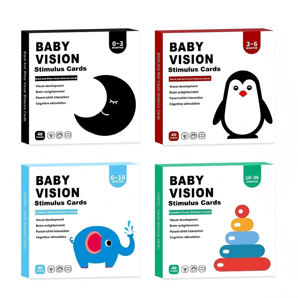 High-Contrast Baby Flashcards - Visual Stimulation And Learning Cards