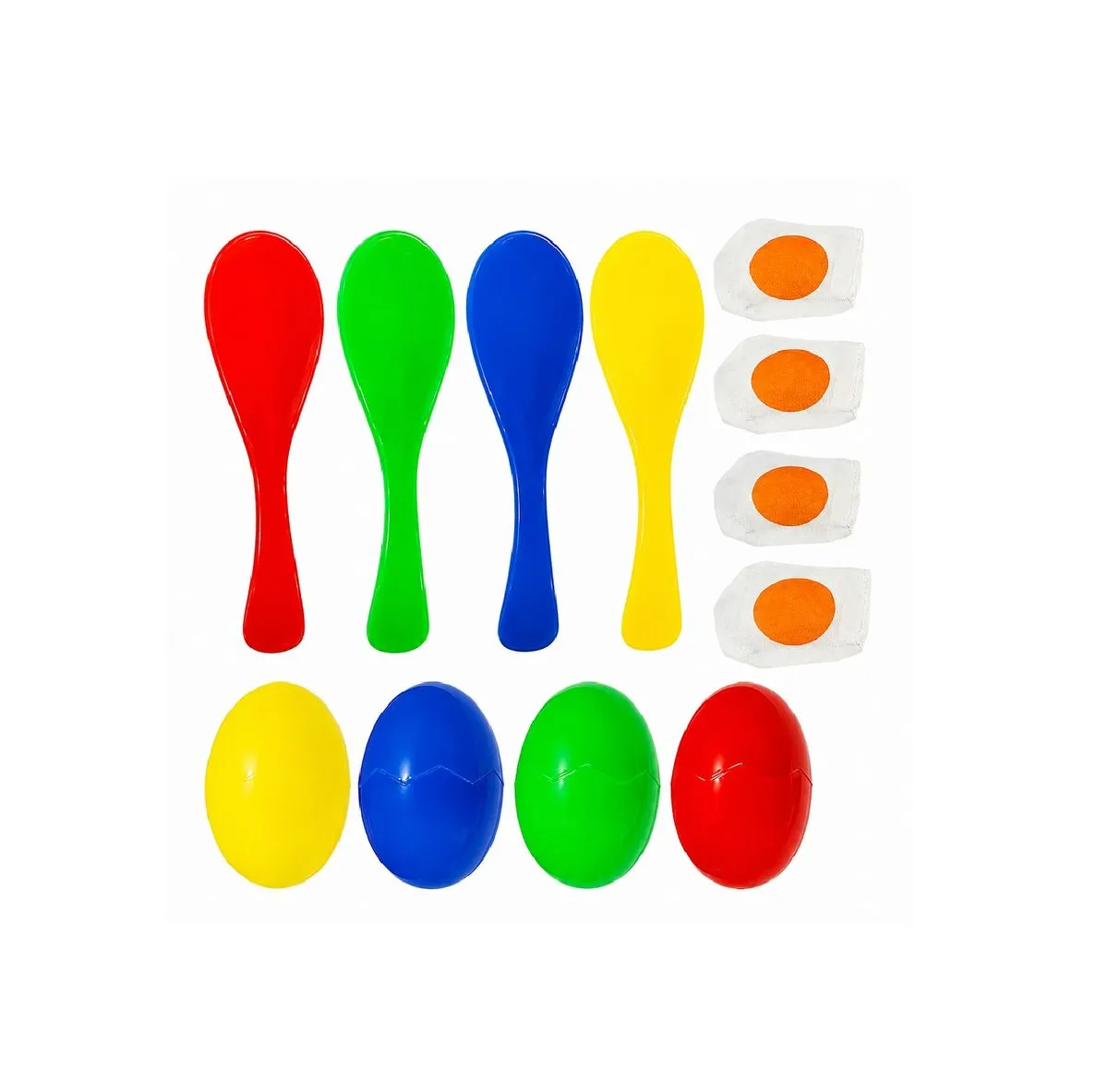 4 Player Balance Challenge Egg, Spoon &Yolk Race Pack And Yolk Relay Mode