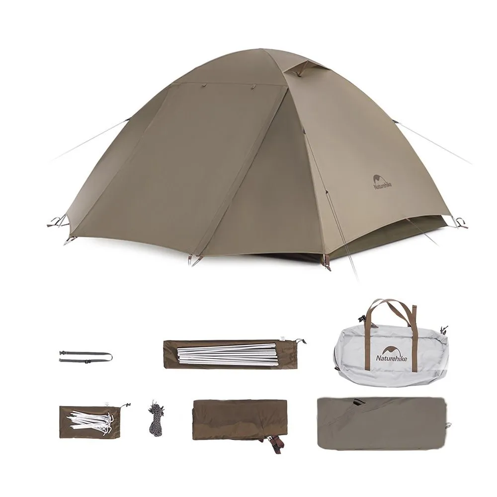 Naturehike tents for Camping Lightweight Waterproof Tent for Hiking Beach - Brown
