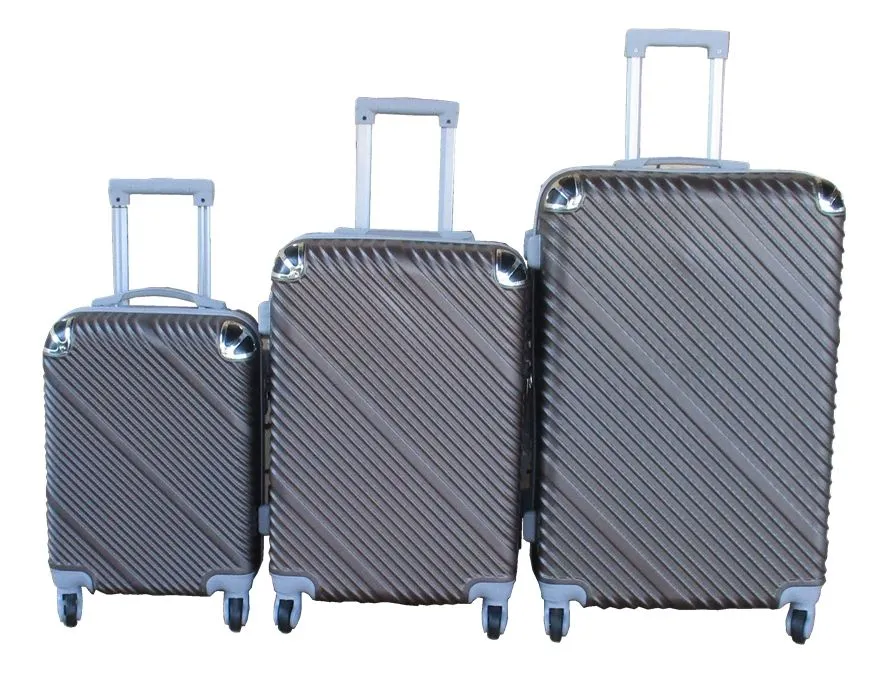 3-Piece Travel Luggage Suitcase Bag Set-Stylish, and Convenient - Brown