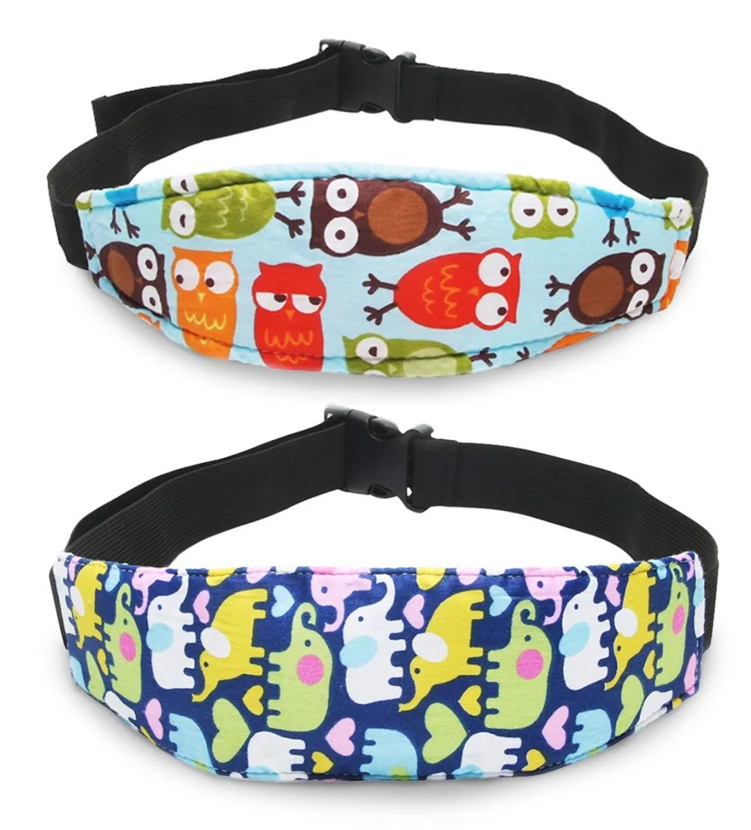 2 Piece Baby Carseat Head Support, Neck Relief Strap Headrest For Sleeping