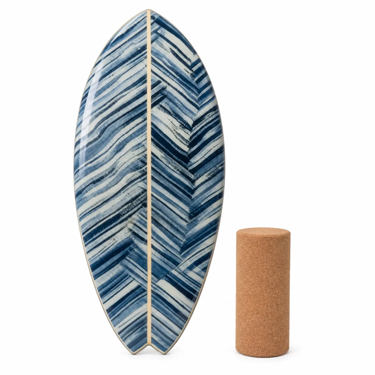 Yoga Eco-Friendly Balancing Board With Fitness Cork Roller - Midnight