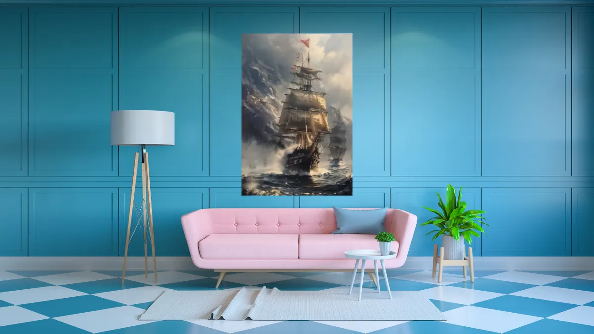 An Exquisite Ship in Sea Wall Art