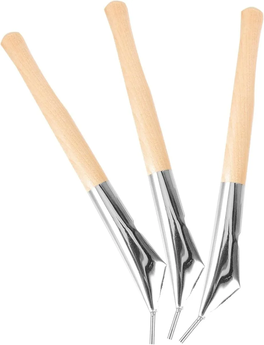 3pcs DIY Batik Pen Painting Clay Carving Tools for Pottery Wax Ceramics Art