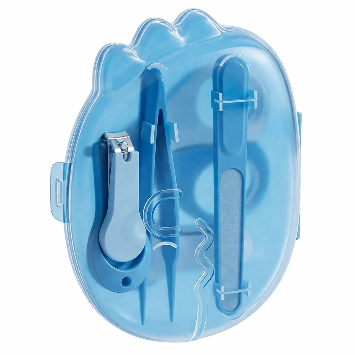 5 Piece - Baby Nail Grooming Set With Protective Case - Blue