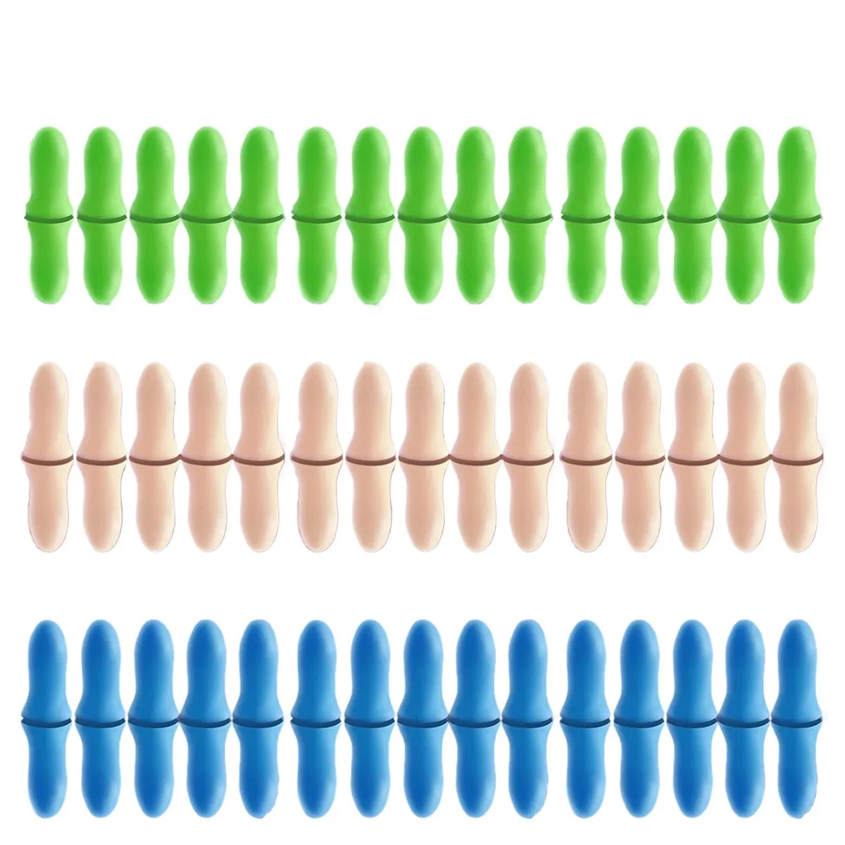90 PCS Noise Cancelling Foam Earplugs Bullet Shape 45 Pairs-Pink&Green&Blue