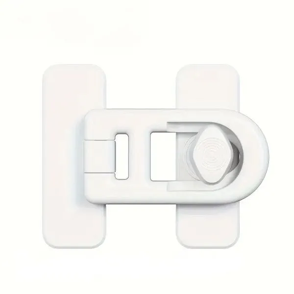 Plastic Protective Fridge, Door Lock, No Tools Or Drilling Required - White