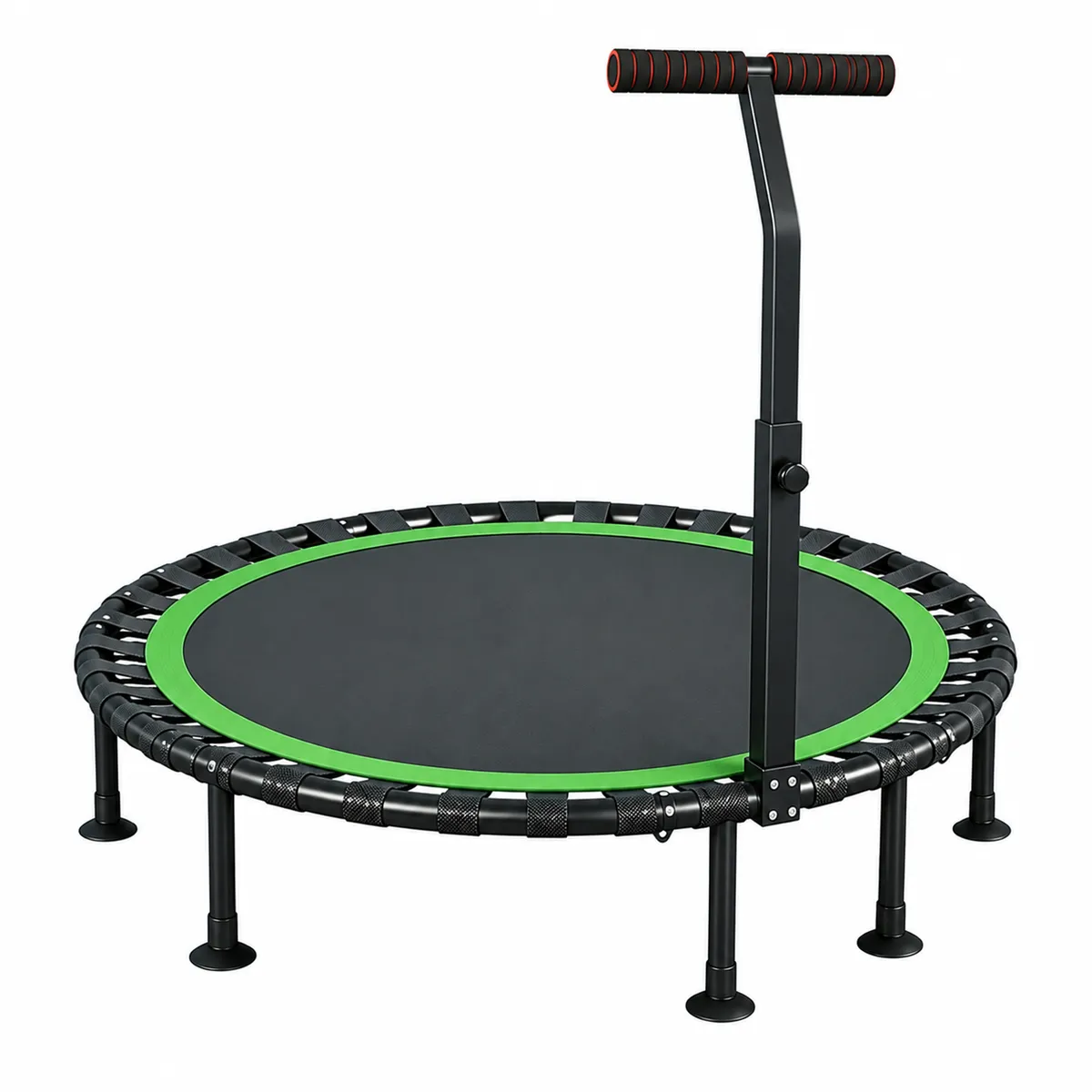 40" Silent Fitness Trampoline with Adjustable Handle & Non-Slip Feet