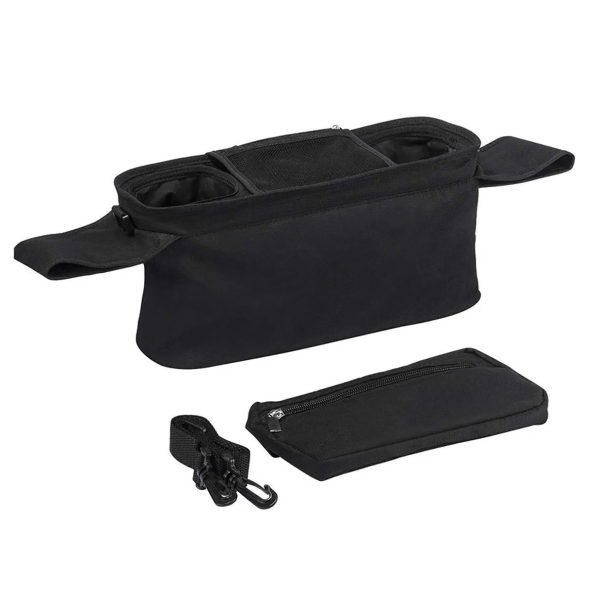 Universal Baby Stroller Organizer Bag Caddy with Cup Holder & Phone Bag