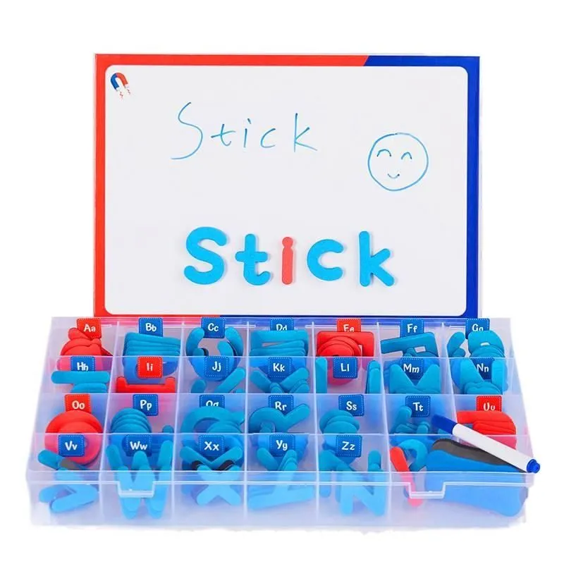 Magnetic Alphabet Letters Toy for Kids Spelling English - Blue