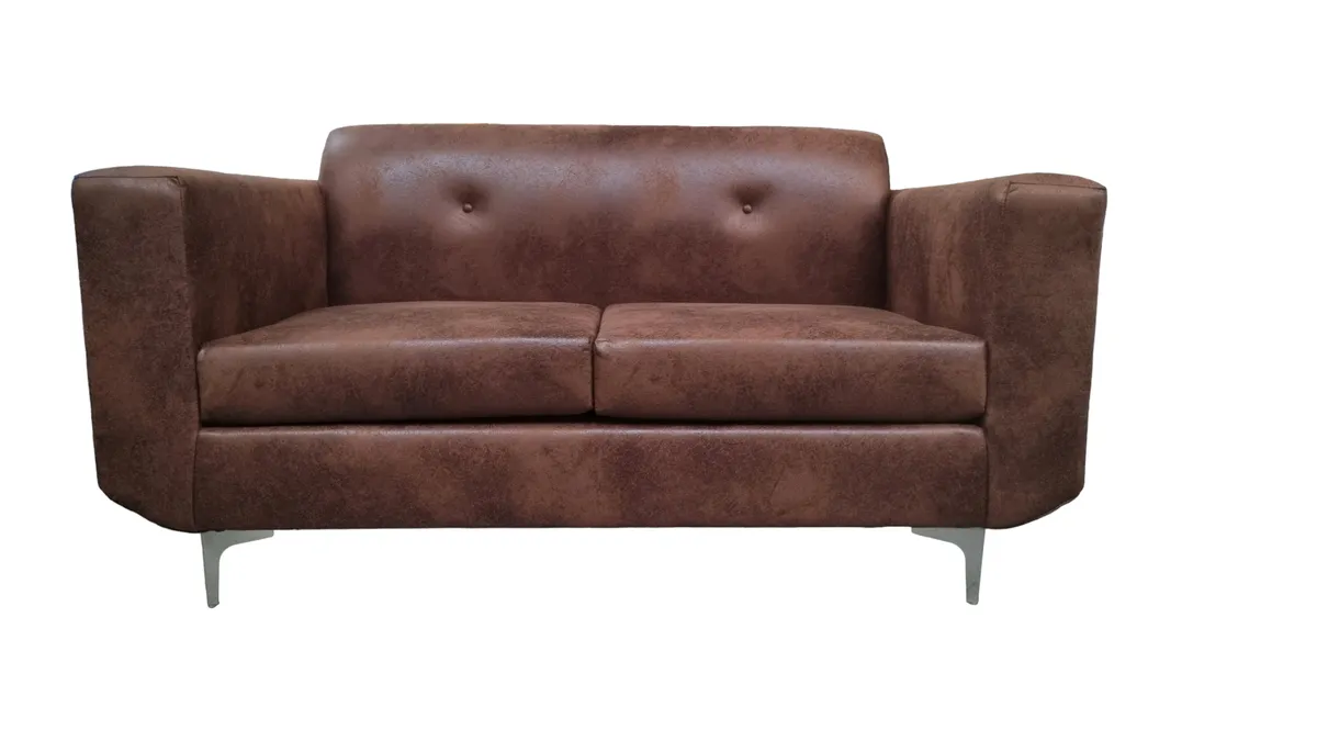 Leandre 2 Seater Tuxedo Sofa, Brown Marbled Col. NU2