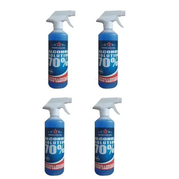 REDSTAR Antibacterials Hand Sanitiser 70% Alcohol Solution 500ml ( 4 Pack )