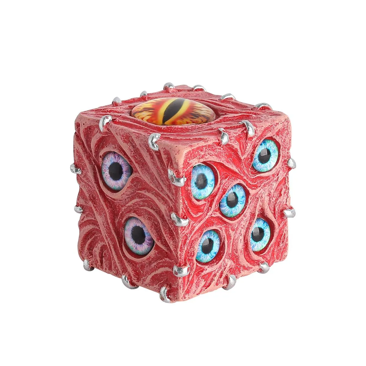 Dark Style Eyeball Dice Ornament - Creepy Multi-Eye Cube Prank Prop,