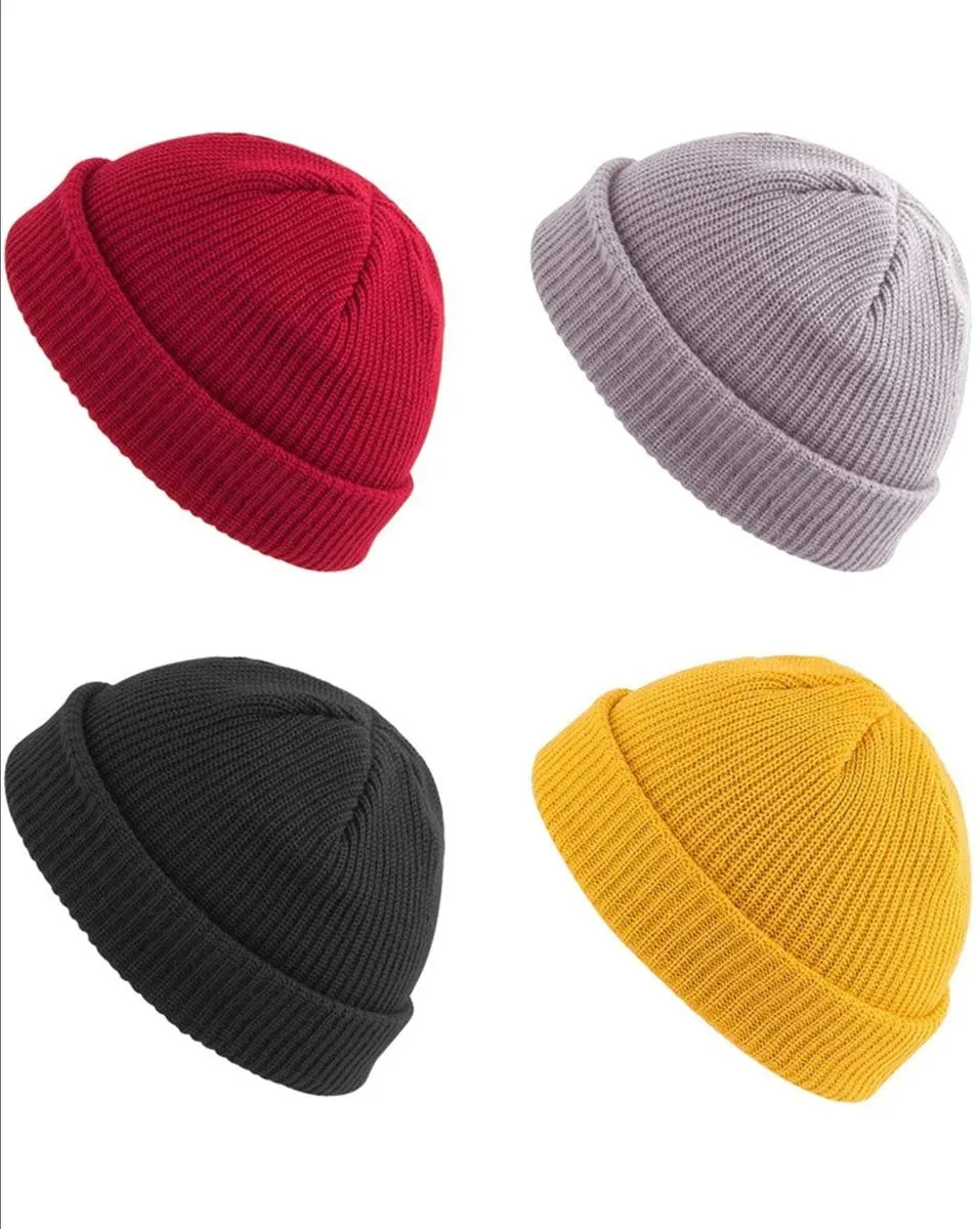 4 Packs Assorted Unisex Beanie Hats - Winter Knit Beanies
