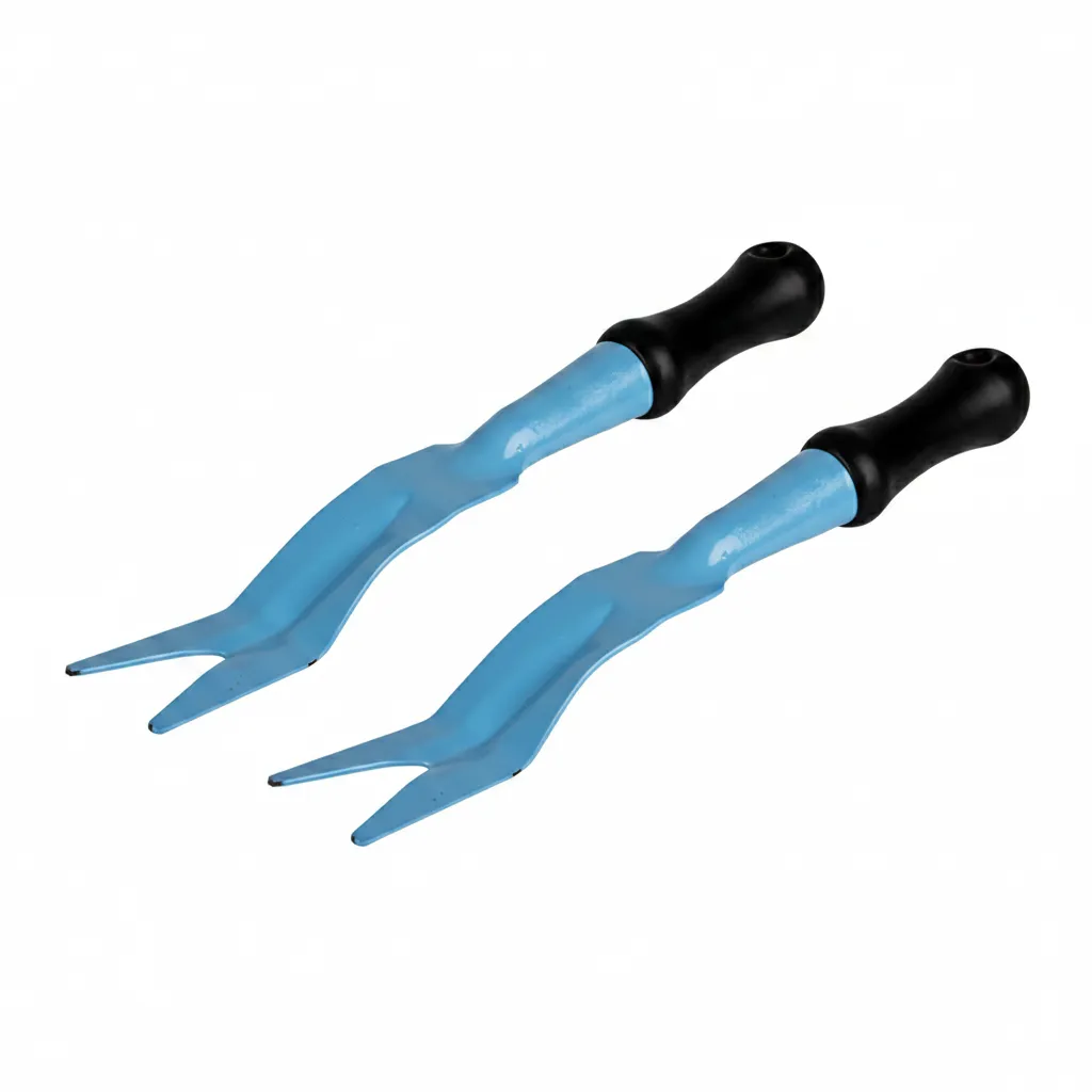 Garden Hand Weeder with Steel Blade and Wooden Handle - 275mm - 2 Pack