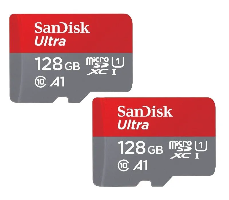 SanDisk 128GB 120MB/s UHS-I SDXC C10 Micro-SD Card (Pack of 2)
