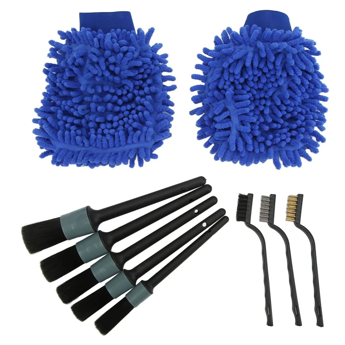 10 Pieces Flexible Car Brush Set for Bumpers
