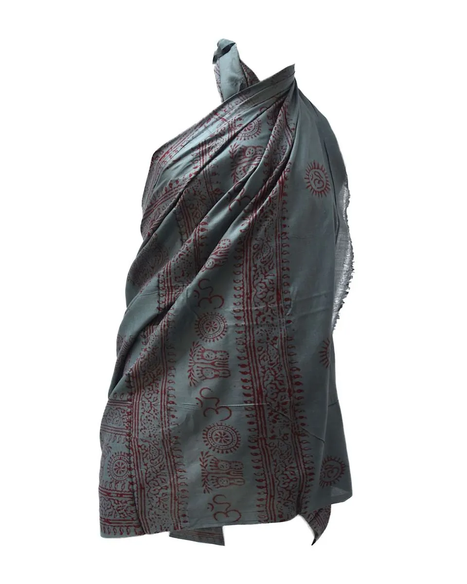 SKA Om Mantra Sarongs - Grey, Red