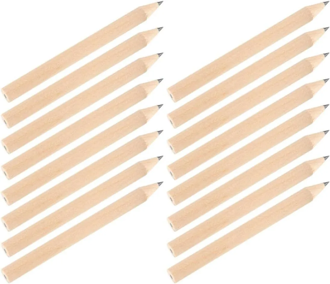 Golf Pencils Hb Black Core Short Pre-sharpened Wood Scoring Mini Pencils