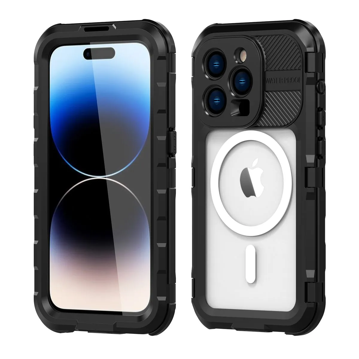 Metal Diving Waterproof Phone Case Compatible with Apple iPhone 14 Pro Max
