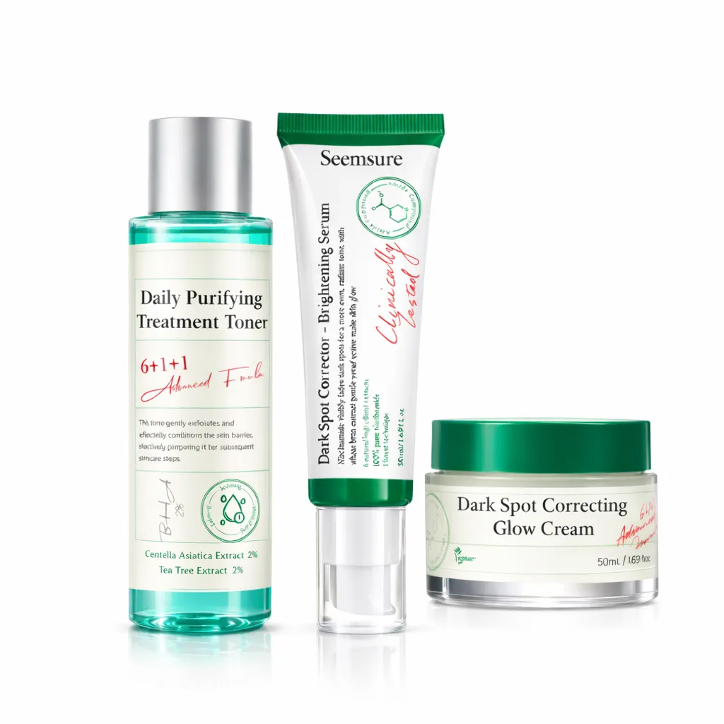 Dark Spot Correcting Glow Serum, Toner & Cream Combo