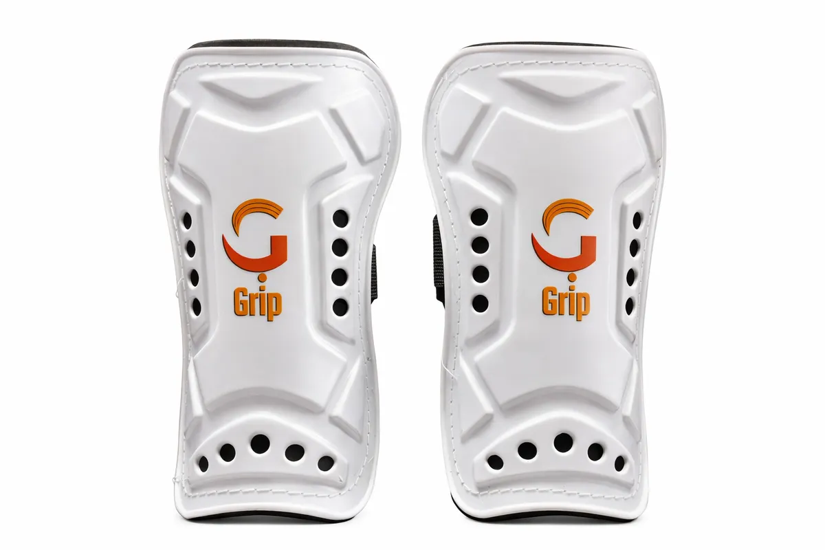 Grip Eco Soccer Shin Guard - White