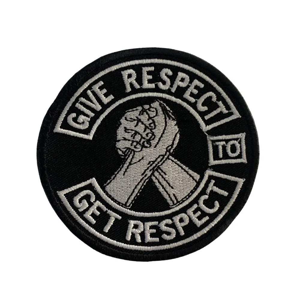 Motorcycle Give Respect Get Respect Waistcoat Patch (S)