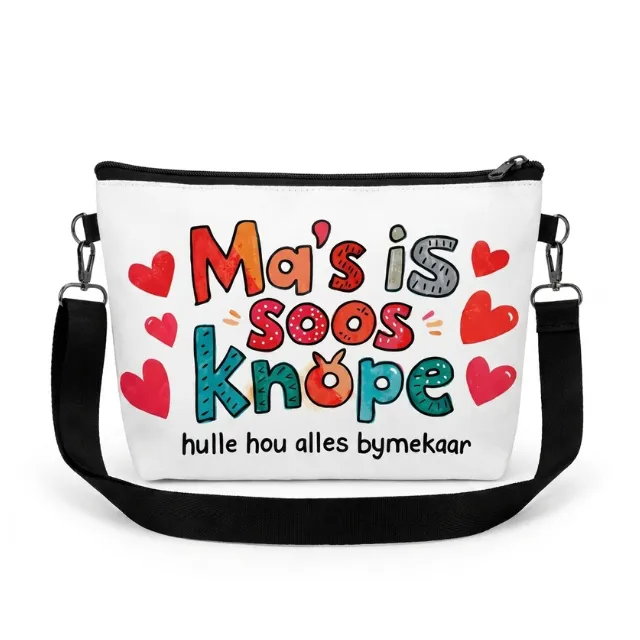 Mom AppreciationGift Felt Crossbody Afrikaans Bag 15x15cm-Moms Are Buttons