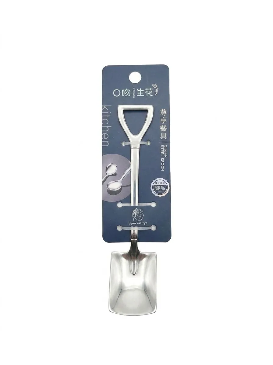 6 Pack Silver Stainless Steel Shovel-style Spoon