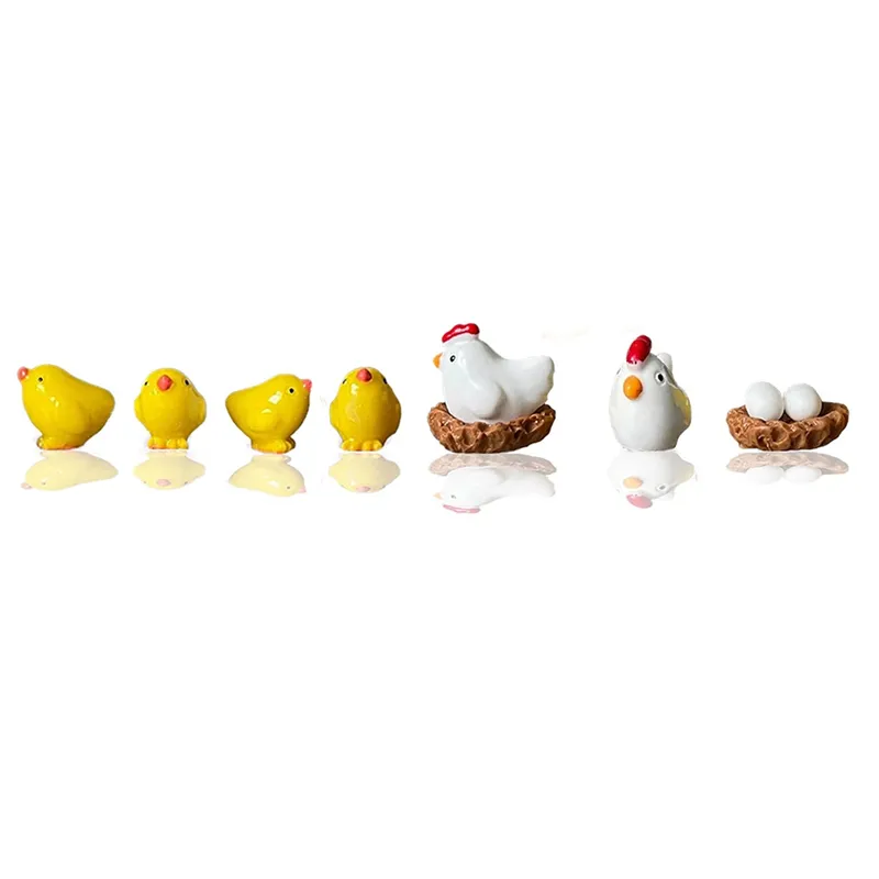 7 Pcs Cute 3D Chicken Hole Shoe Charms DIY Matching Shoe Decoration