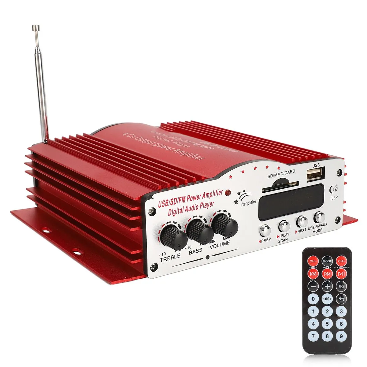 Digital 4CH Car Amplifier 30W Stereo Compatible with MP3