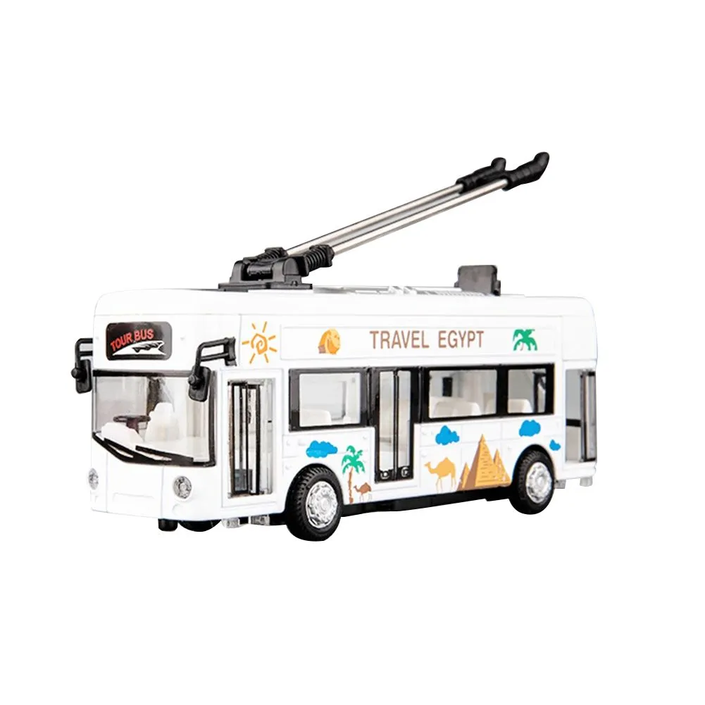 1 50 Kids Toys London Single Decker Tram Bus Vehicles Car Toy White