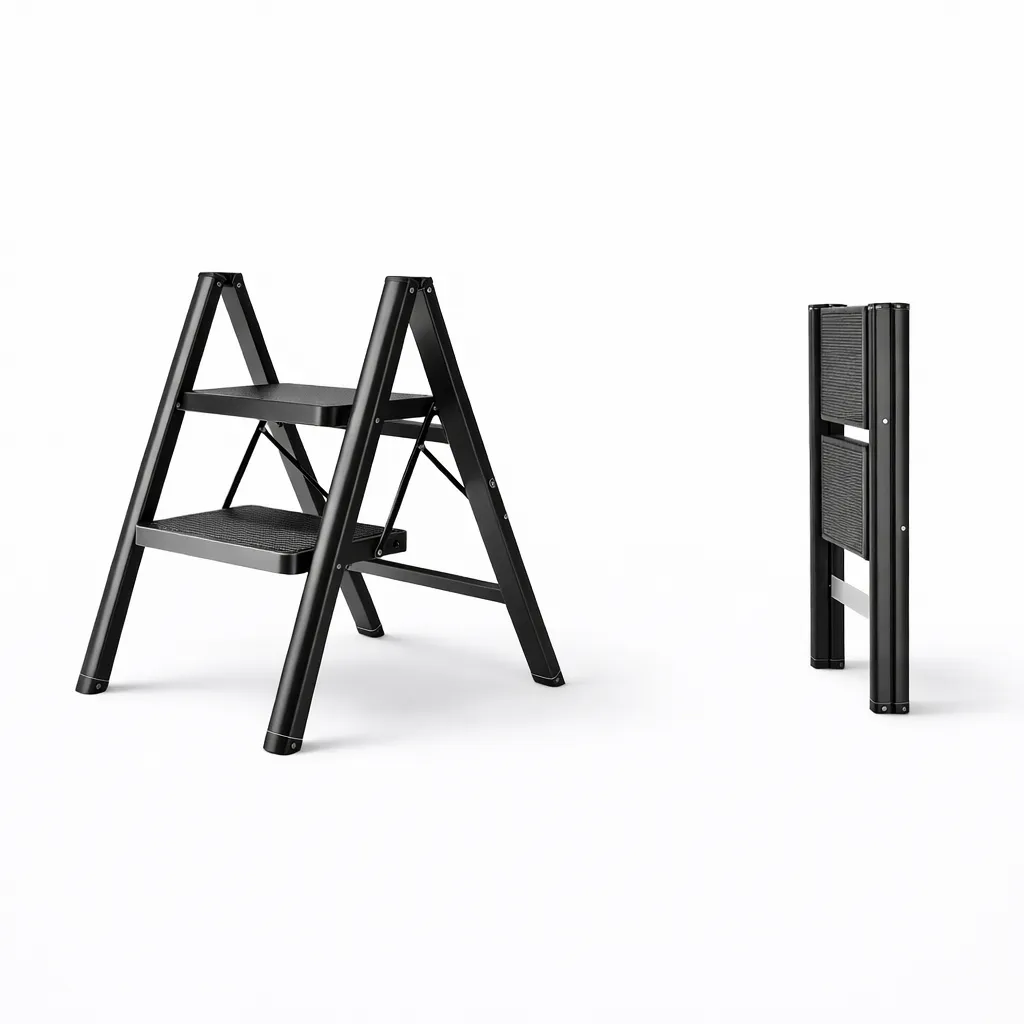 Foldable Step Stool - 2-Step, Non-Slip, Compact