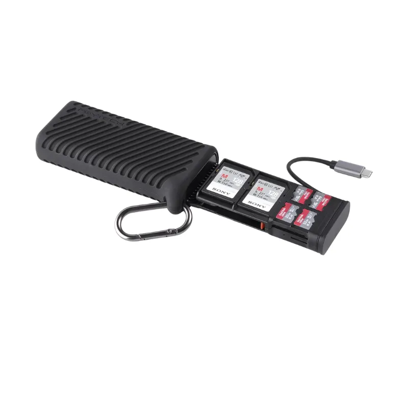 PGYTECH High Speed SD Card Reader Type C & Protective Carrying Case - Black