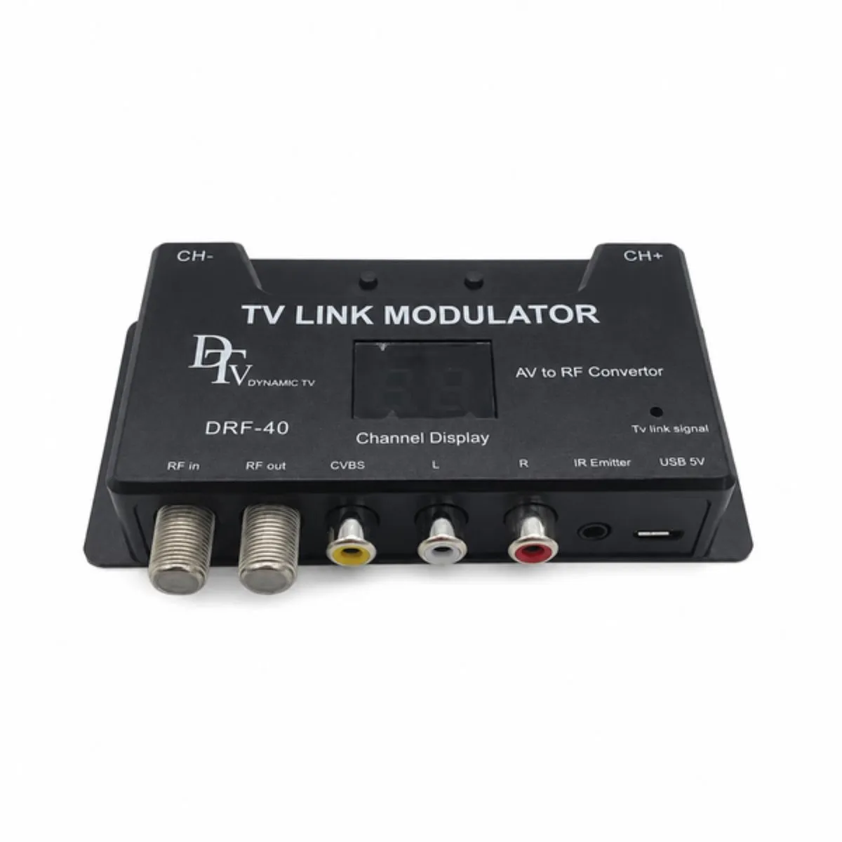 IJAM AV to RF Converter Modulator with TV Link -RCA to Coaxial RF Converter