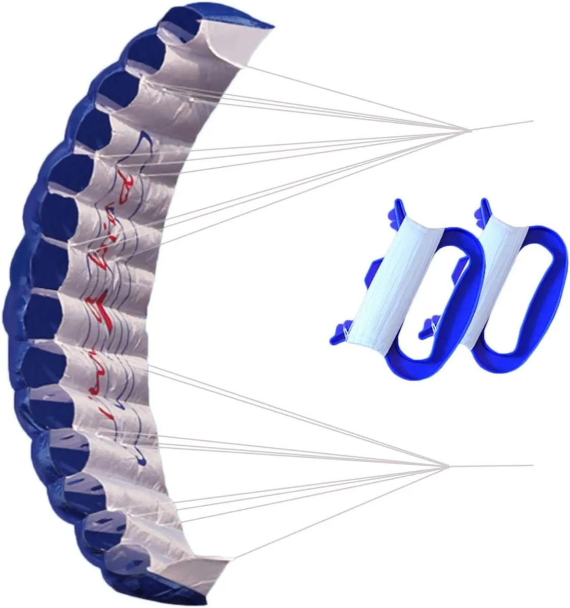 GZYF Dual Line Traction Surfing Trainer Kite Parafoil Parachute - Blue