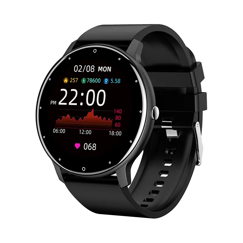 Smart Watch with Multiple Sports Modes, Blood Pressure, Heart Rate Monitor - Black