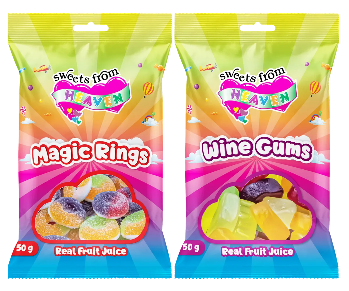 24Pk | Sweets from Heaven | Magic, Gums | Sweets & Chocolate Hampers | 50g