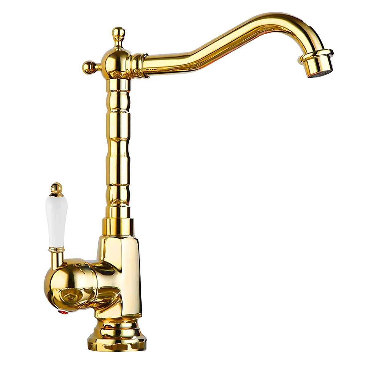 Brass Luxury Antique Brass Finish Widespread Kitchen Sink Faucet Adjustable - Gold