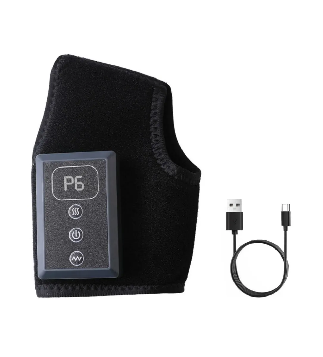 5 Heat Levels Electric Heating Vibration Ankle Massager, 6 Vibration Modes