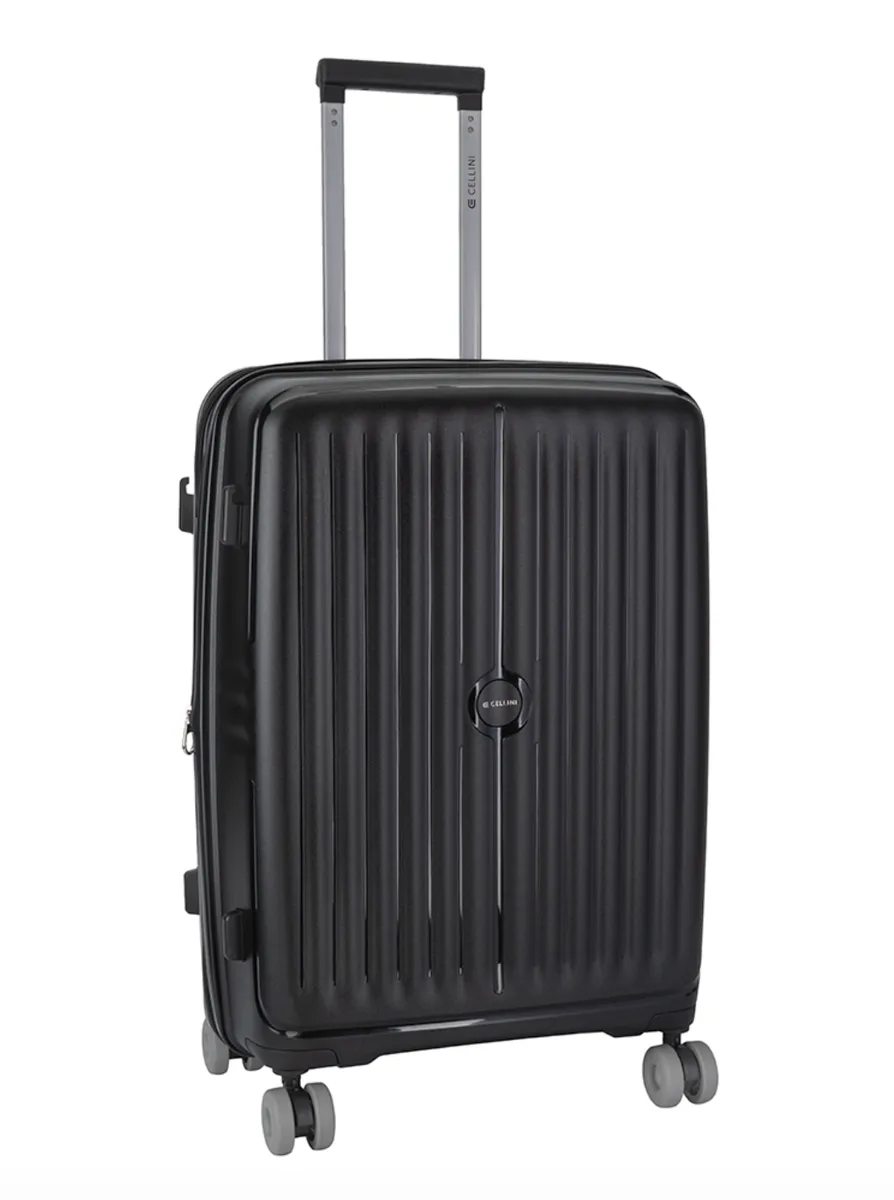 Cellini Rapido Medium 4 Wheel Trolley - 81L Check-In Case - Black